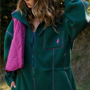 FP Movement by Free People Green Fleece Jumpsuit